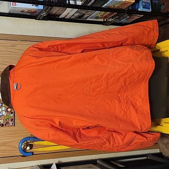NWT Levi's Vibrant Orange Jacket with Dark Brown Collar - Picture 3 of 7